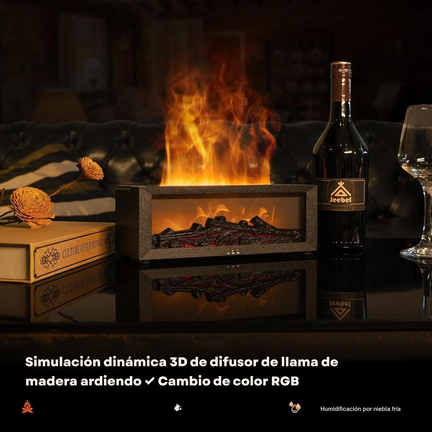 Humidificador de Fogata Ultrasónico.