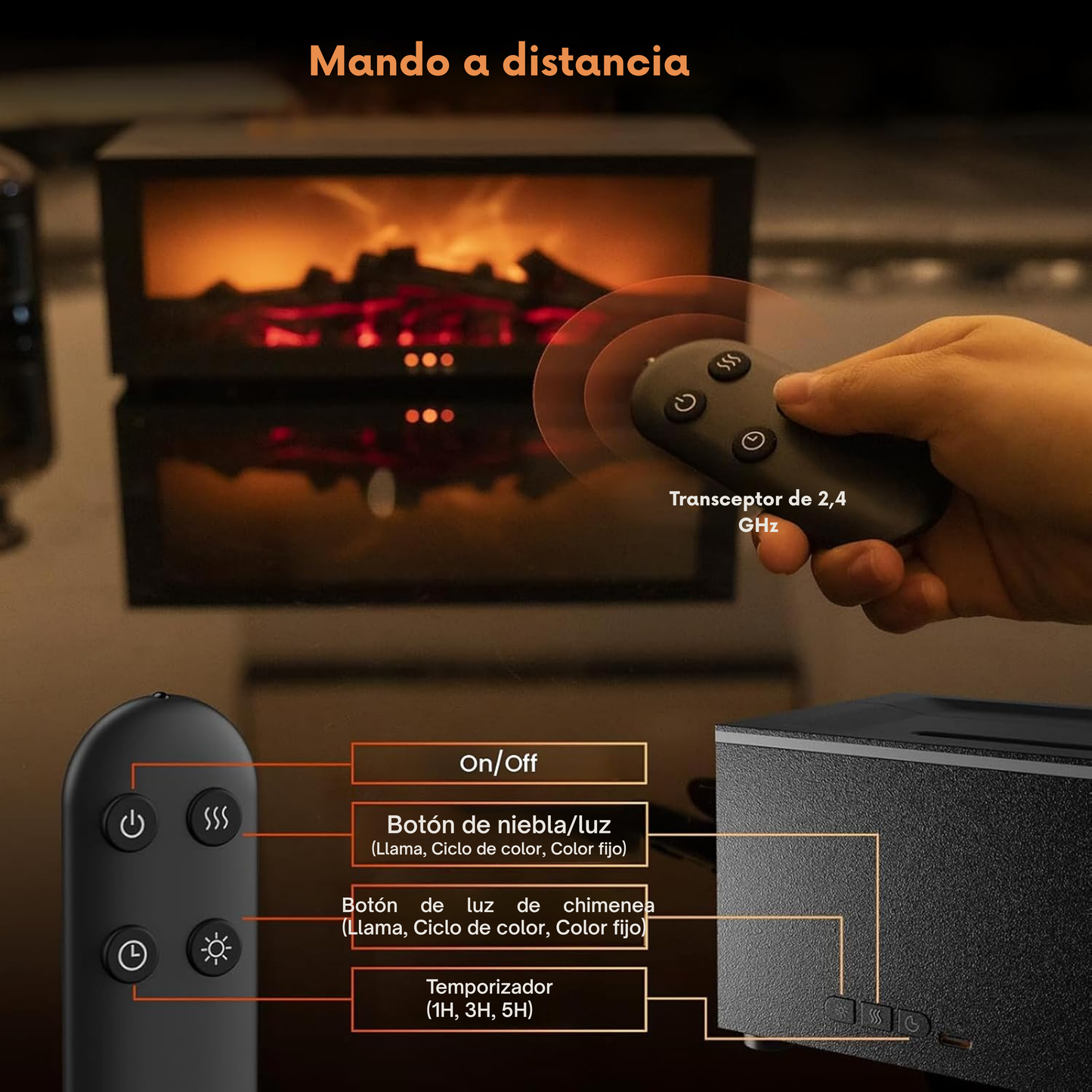 Humidificador de Fogata Ultrasónico.