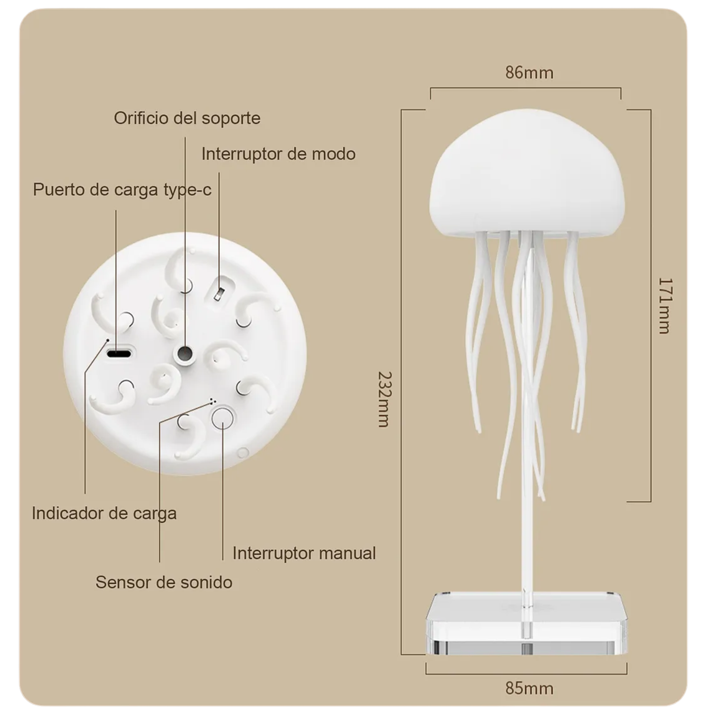 Lampara Medusa Relajante